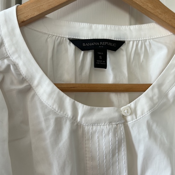 BANANA REPUBLIC Belted Poplin Dress SMALL TALL NWOT - Picture 4 of 8